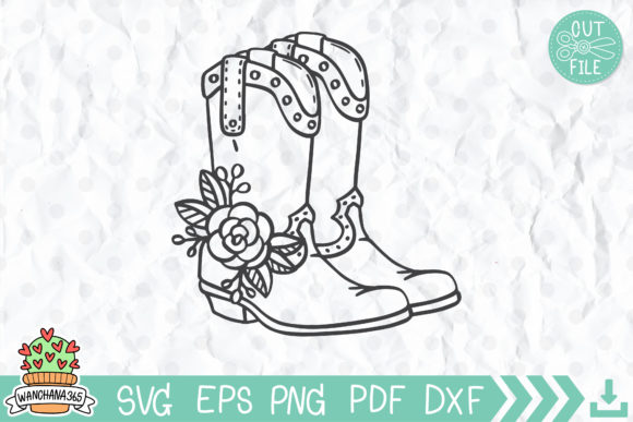 Cowboy Boots with Flowers SVG Review