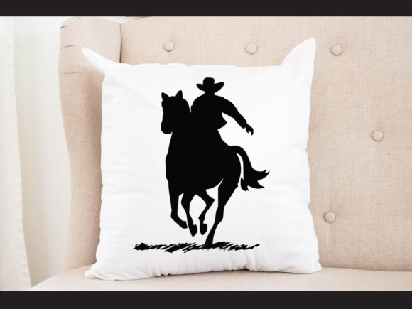 Cowboy Horse Silhouette: A Rugged and Reliable Embroidery Design