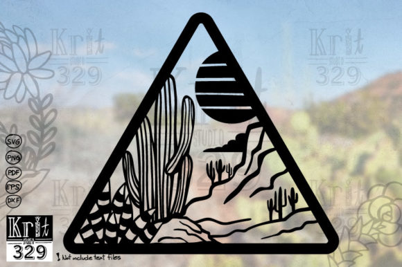 Western Desert Cactus Landscape SVG Review