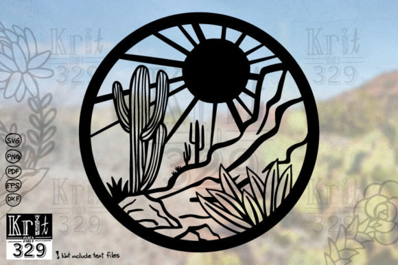 Western Desert Sunlight Circle Frame SVG Review